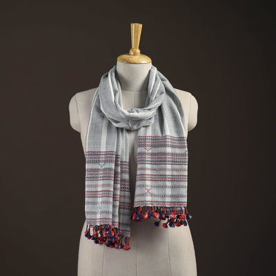 Kutch bhujodi handwoven merino wool stole 175 - handcrafted