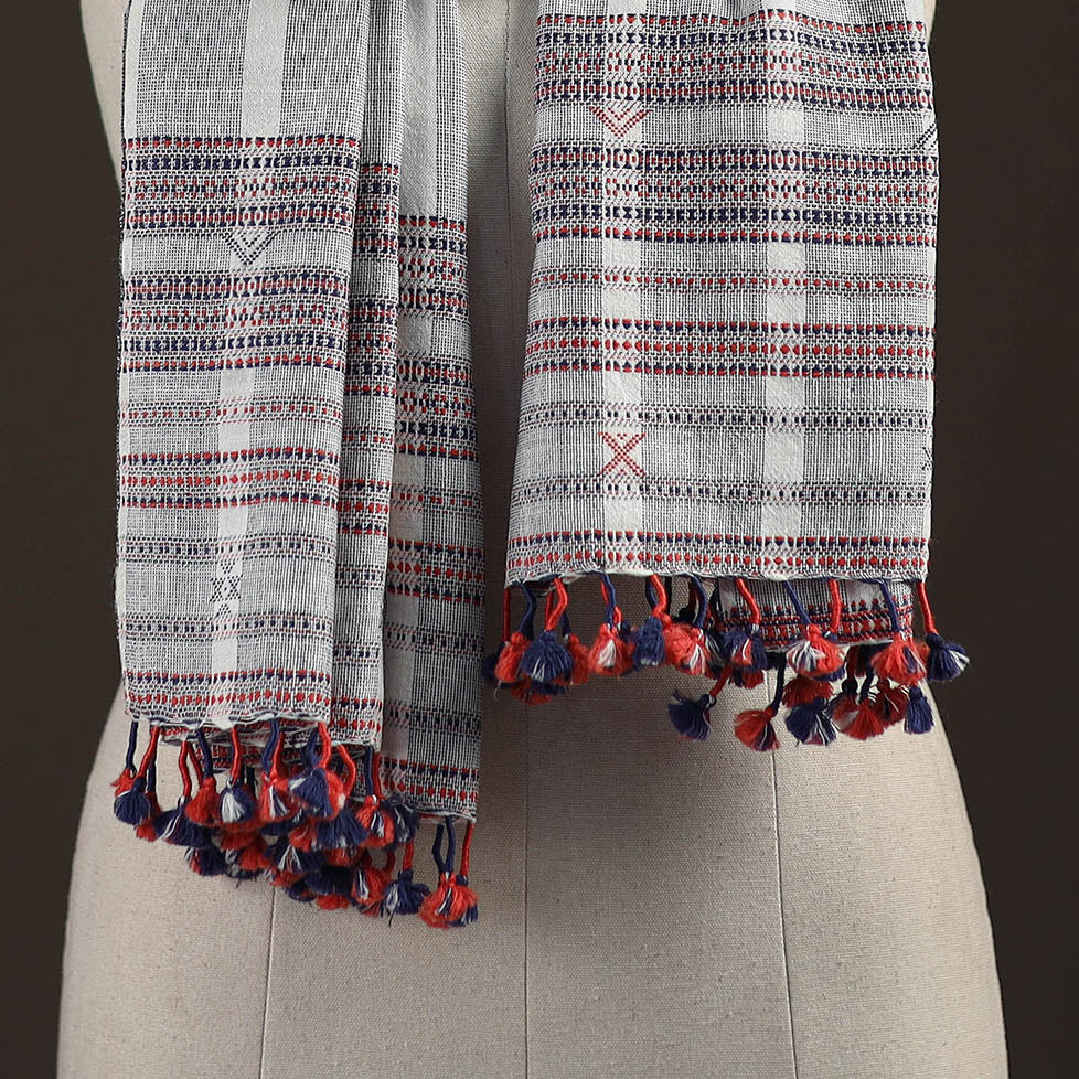 Kutch bhujodi handwoven merino wool stole 175 - handcrafted