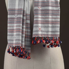 Kutch bhujodi handwoven merino wool stole 175 - handcrafted