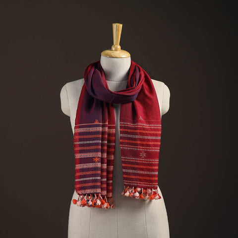 Kutch bhujodi handwoven merino wool stole 176 - handcrafted