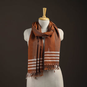 Kutch bhujodi handwoven merino wool stole 178 - handcrafted