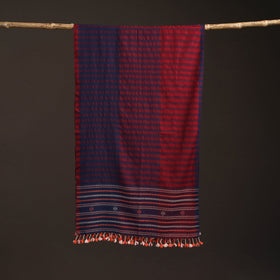 Kutch bhujodi handwoven merino wool stole 180 - handcrafted
