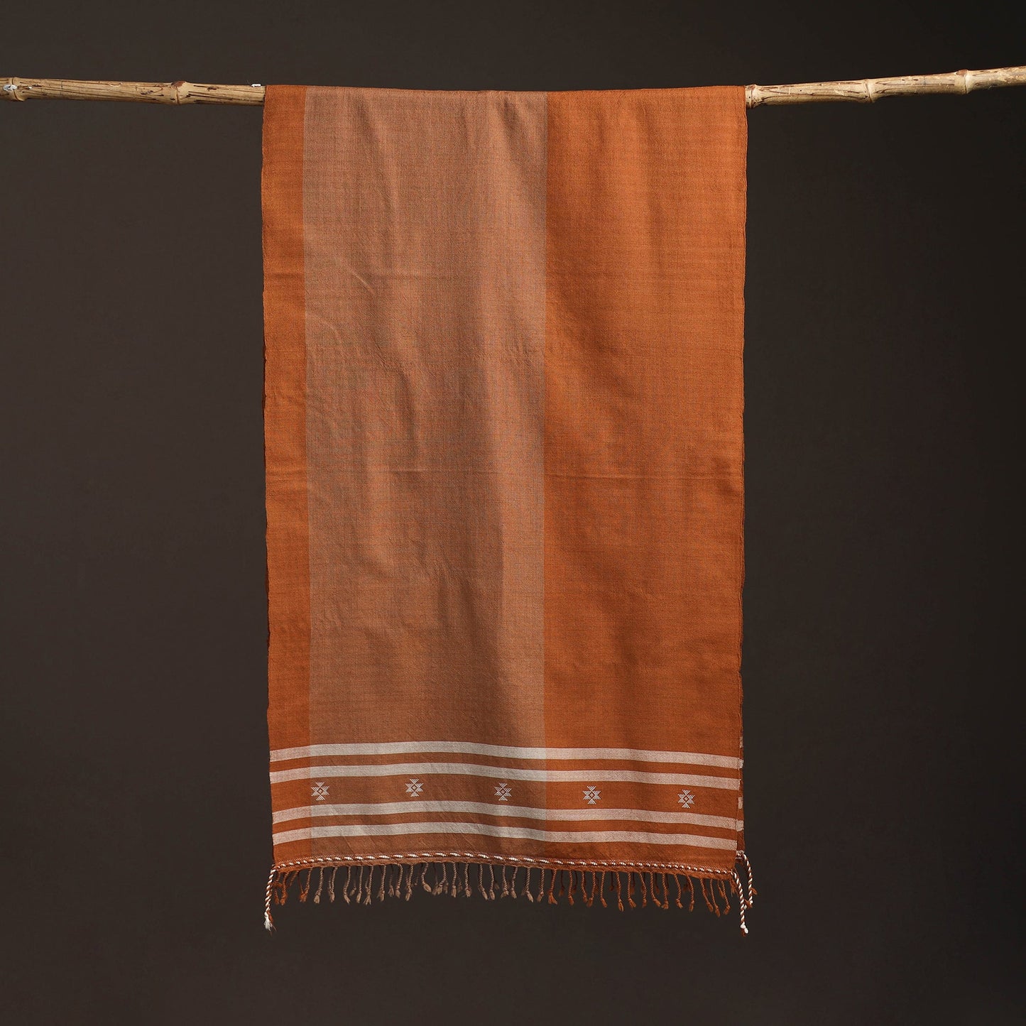 Kutch bhujodi handwoven merino wool stole 181 - handcrafted