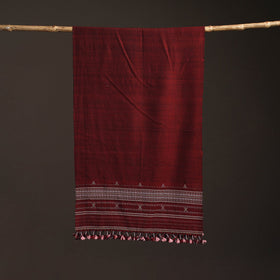 Kutch bhujodi handwoven merino wool stole 184 - handcrafted