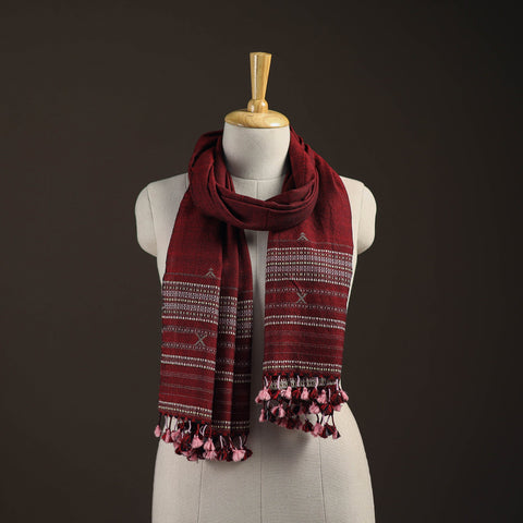 Kutch bhujodi handwoven merino wool stole 184 - handcrafted