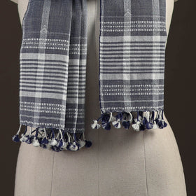 Kutch bhujodi handwoven merino wool stole 185 - handcrafted