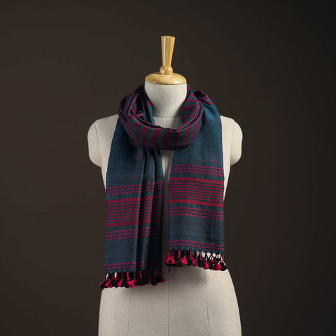 Kutch bhujodi handwoven merino wool stole 186 - handcrafted