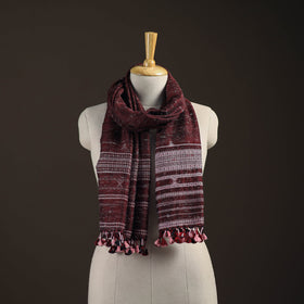 Kutch bhujodi handwoven merino wool stole 187 - handcrafted