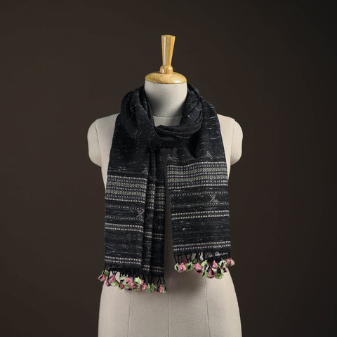 Kutch bhujodi handwoven merino wool stole 188 - handcrafted