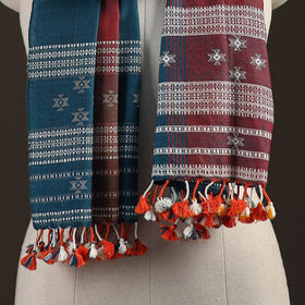 Kutch bhujodi handwoven merino wool stole 198 - handcrafted