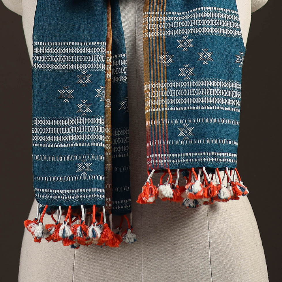 Kutch bhujodi handwoven merino wool stole 200 - handcrafted