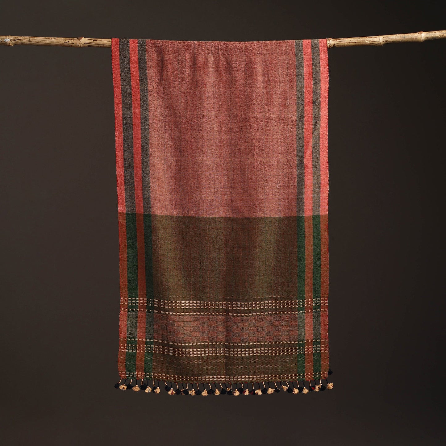 Kutch bhujodi handwoven merino wool stole 205 - handcrafted