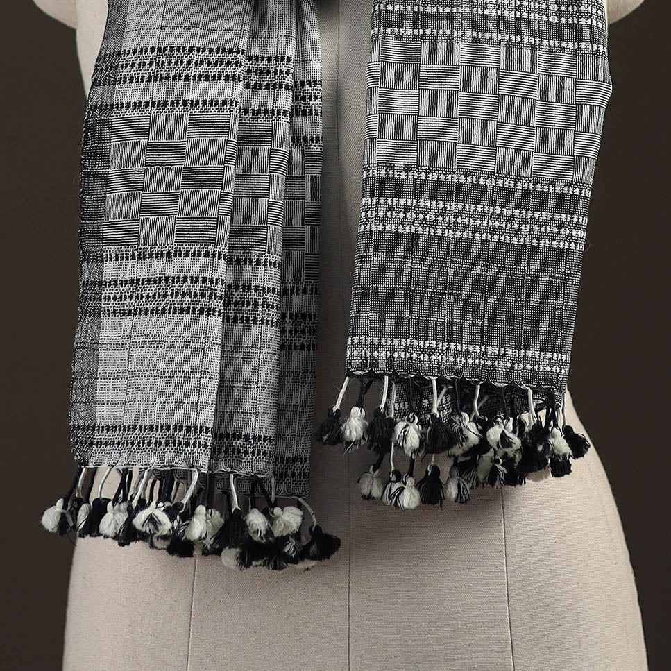 Kutch bhujodi handwoven merino wool stole 209 - handcrafted