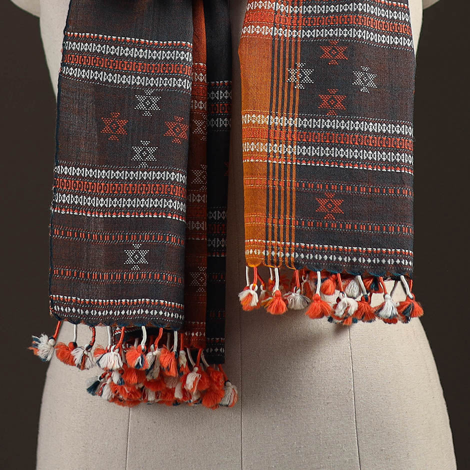 Kutch bhujodi handwoven merino wool stole 210 - handcrafted