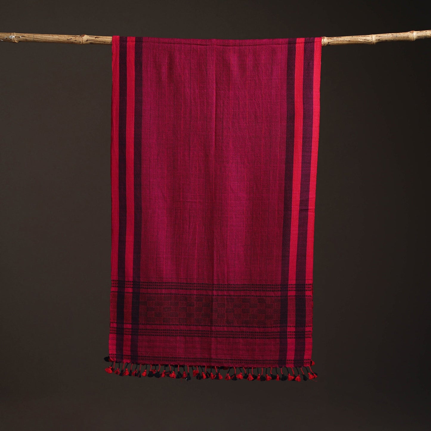 Kutch bhujodi handwoven merino wool stole 213 - handcrafted