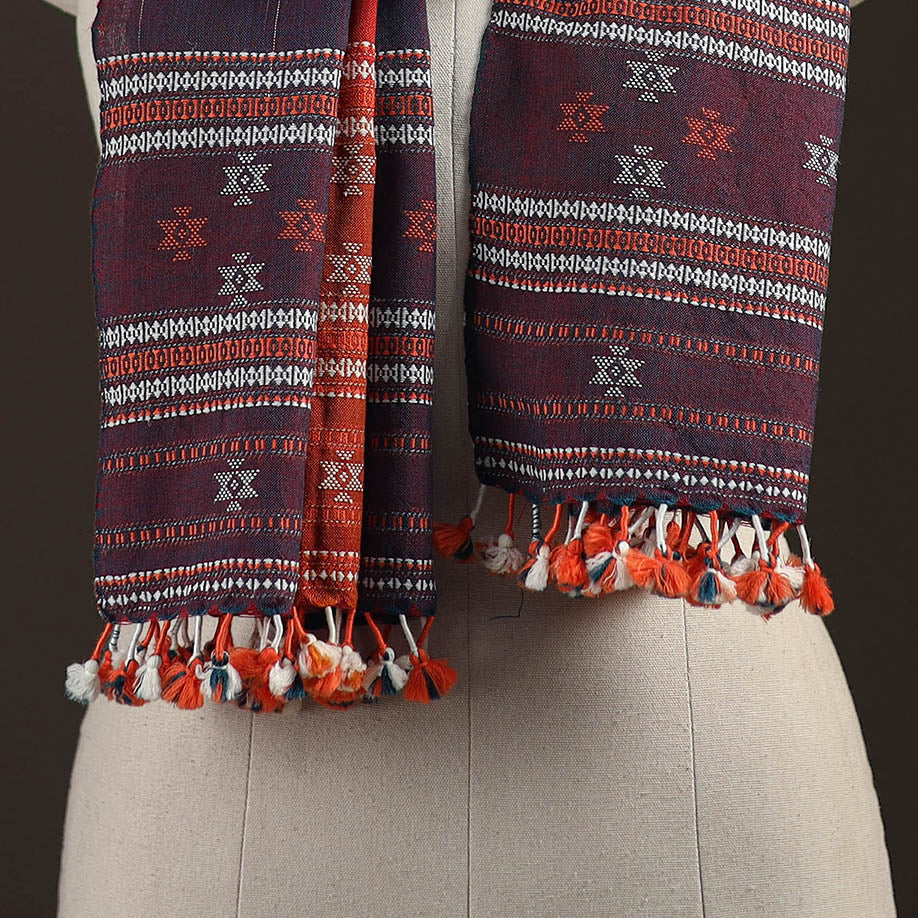 Kutch bhujodi handwoven merino wool stole 214 - handcrafted