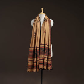 Kutch bhujodi handwoven mirror work acrylic wool shawl 29