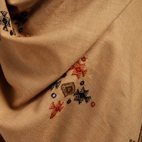 Kutch bhujodi handwoven mirror work acrylic wool shawl 29