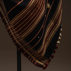 Kutch bhujodi handwoven mirror work acrylic wool shawl 31