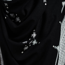 Kutch bhujodi handwoven mirror work acrylic wool shawl 33