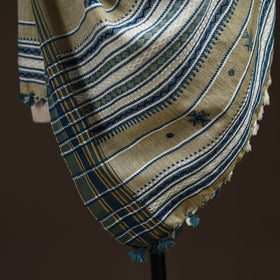 Kutch bhujodi handwoven mirror work acrylic wool shawl 40