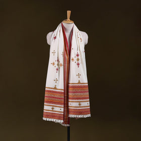 Kutch bhujodi handwoven mirror work acrylic wool shawl 46