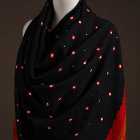 Kutch bhujodi handwoven mirror work merino wool bandhani