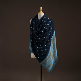 Kutch bhujodi handwoven mirror work merino wool bandhani