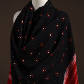 Kutch bhujodi handwoven mirror work merino wool bandhani