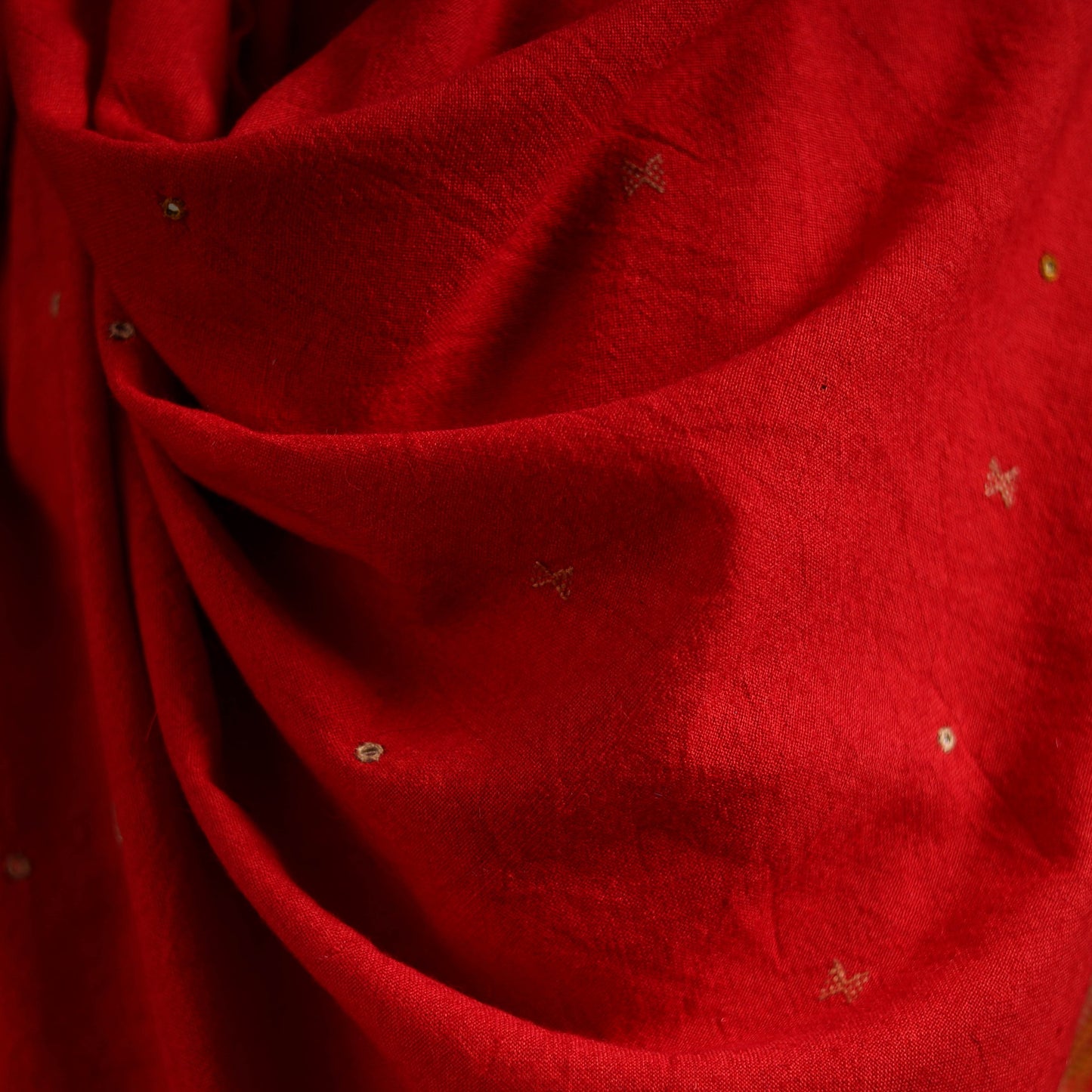 Kutch bhujodi handwoven mirror work merino wool shawl 06