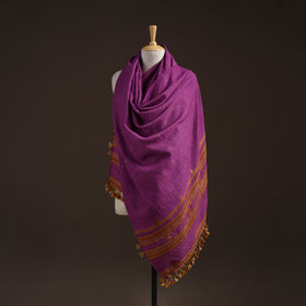 Kutch bhujodi handwoven mirror work merino wool shawl 07