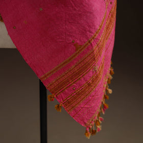 Kutch bhujodi handwoven mirror work merino wool shawl 08