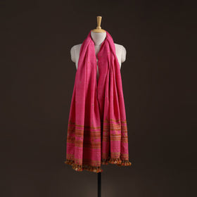 Kutch bhujodi handwoven mirror work merino wool shawl 08