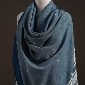 Kutch bhujodi handwoven mirror work merino wool shawl 49