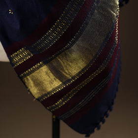 Kutch bhujodi handwoven mirror work wool shawl 08