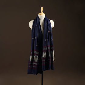 Kutch bhujodi handwoven mirror work wool shawl 08