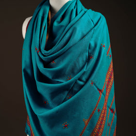 Kutch bhujodi handwoven mirror work wool shawl 10