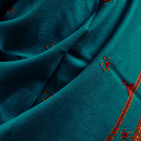 Kutch bhujodi handwoven mirror work wool shawl 10