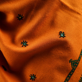 Kutch bhujodi handwoven mirror work wool shawl 11