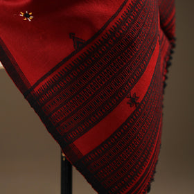 Kutch bhujodi handwoven mirror work wool shawl 12