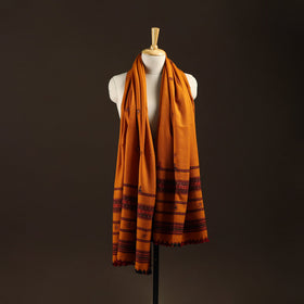 Kutch bhujodi handwoven mirror work wool shawl 13