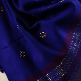 Kutch bhujodi handwoven mirror work wool shawl 14