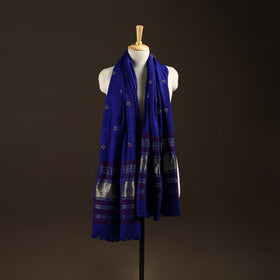 Kutch bhujodi handwoven mirror work wool shawl 14