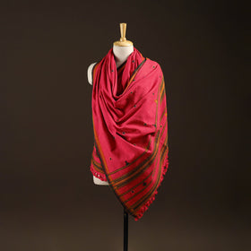 Kutch bhujodi handwoven mirror work wool shawl 16