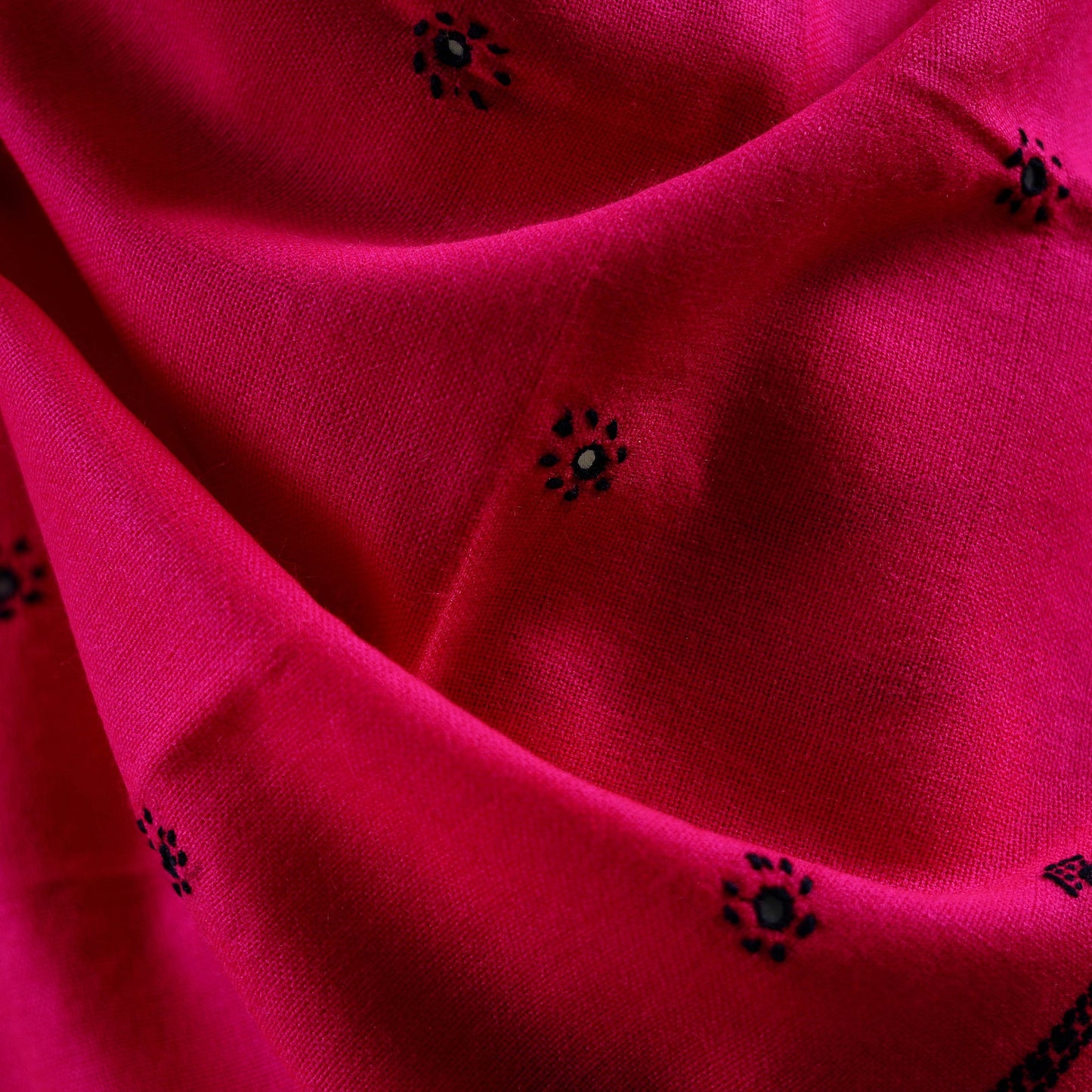 Kutch bhujodi handwoven mirror work wool shawl 17