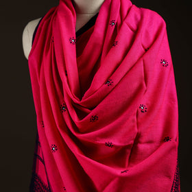 Kutch bhujodi handwoven mirror work wool shawl 19