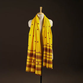 Kutch bhujodi handwoven mirror work wool shawl 20