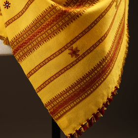 Kutch bhujodi handwoven mirror work wool shawl 20