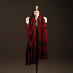 Kutch bhujodi handwoven mirror work wool shawl 21