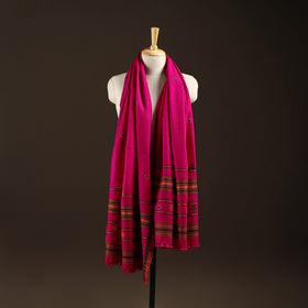 Kutch bhujodi handwoven mirror work wool shawl 24